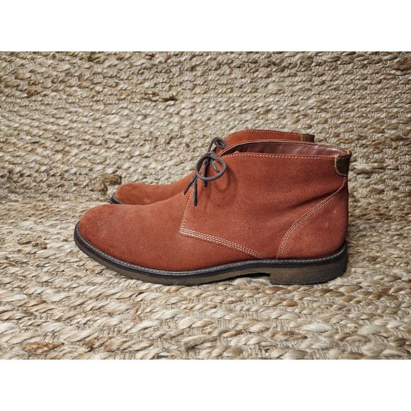 Men\'s Johnston & Murphy Shoes Boots Size 10 M Rust Suede Color Business Work main image 5